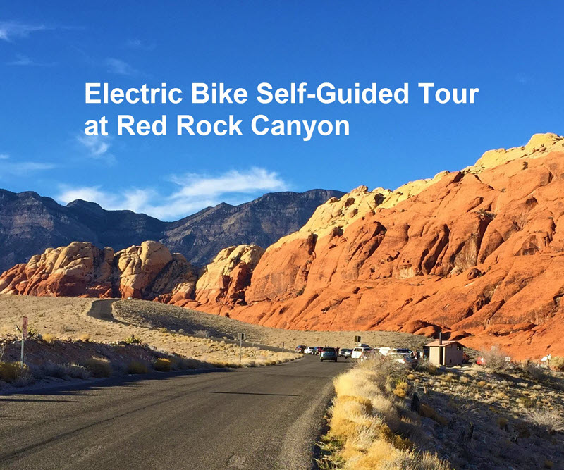E-bike rider enjoying the beauty of Red Rock Canyon Scenic Drive